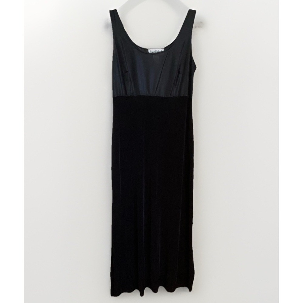 Ronnie Nicole Black Gown 8 Sheer Top Empire Waist Formal Old Money Whimsigoth